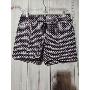 White‎ House Black Market Shorts Geometric Print Career Casual Ladies 0